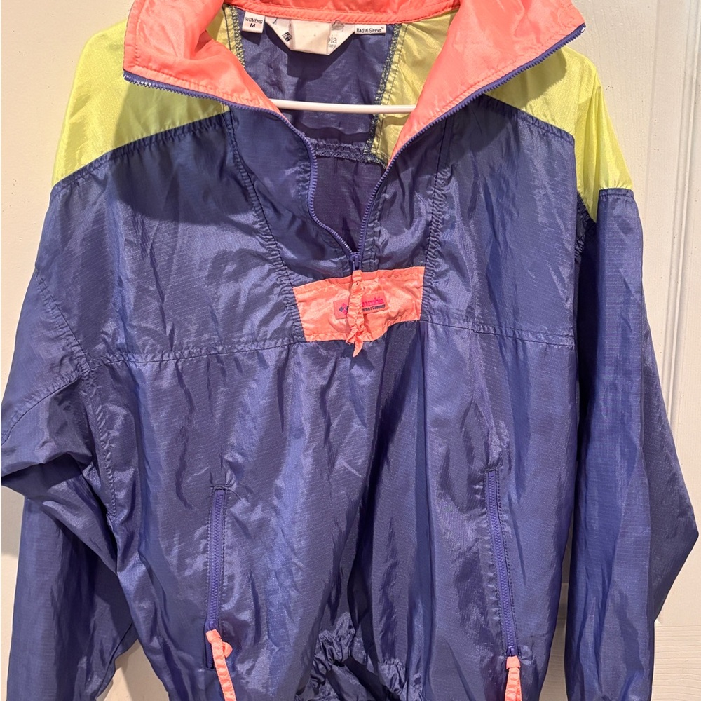 Columbia Pink and Blue Windbreaker